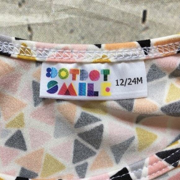 Dot Dot Smile Dress, Geometric Triangles - Picture 5 of 5